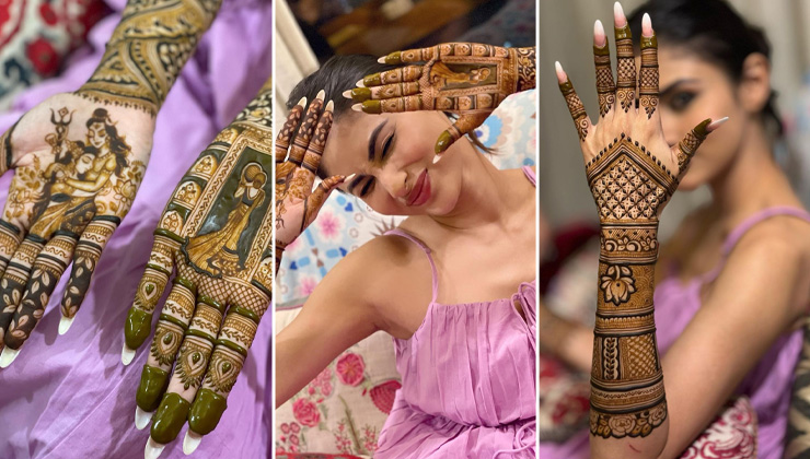 Mouni Roy Flaunts Her Unique Shiv Parvati Mehendi On First Karwa Chauth