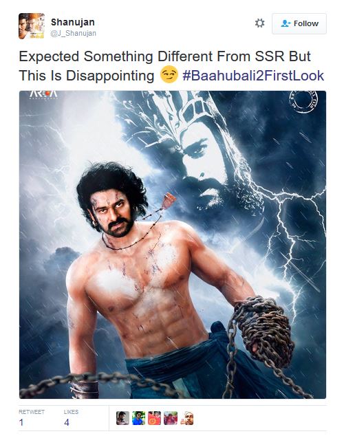 Twitter Is Not So Happy With The First Look Of Baahubali The