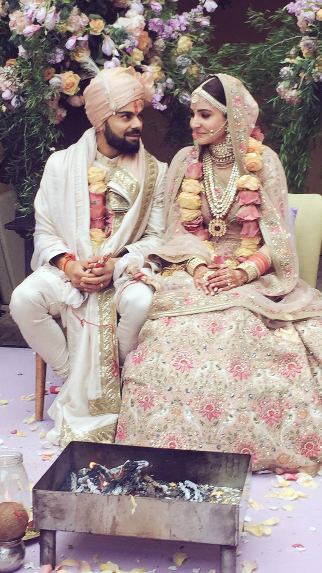 Dapper Virat Kohli and Stunning Anushka Sharma.. 😚 | Indian wedding gowns,  Anushka sharma, Indian fashion