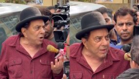 dharmendra, bollywood, dharmendra angry, dharmendra at voting booth, dharam ji, bollywood voting, lok sabha elections