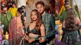 aaliyah kashyap, shane gregoire, sangeet ceremony, anurag kashyap, dhol beats, khushi kapoor, vedang raina,