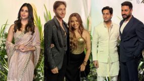 aaliyah kashyap-shane gregoire, abhishek bachchan, agastya nanda, suhana khan, abhishek wedding reception,