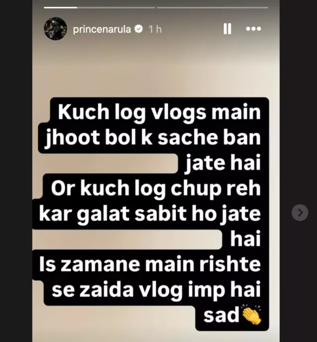 Prince Narula posts cryptic note over Yuvika Chaudhary's vlog