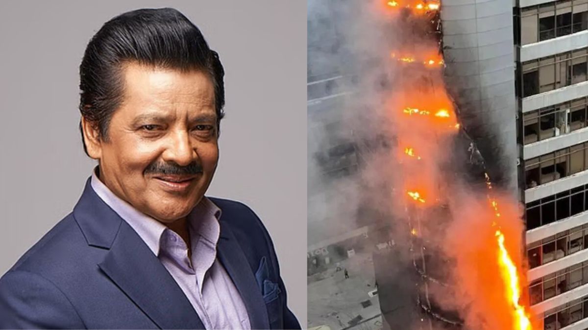 singer udit narayan, udit fires breaks out, udit fire breaks out, andheri fire video, fire breaks out in shastri nagar, andheri,