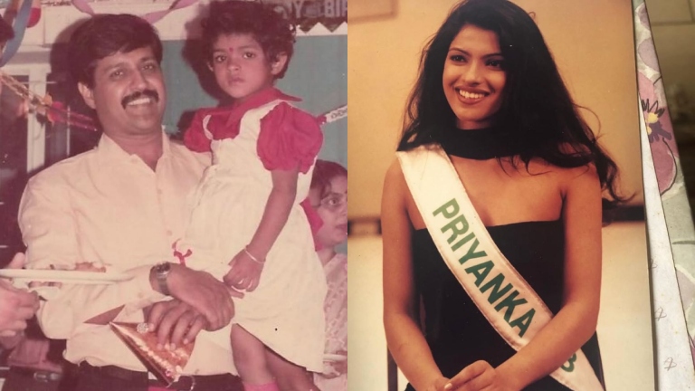 priyanka chopra, priyanka childhood pics