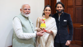 narendra modi, sobhita dhulipala, naga chaitanya, parliament meeting,